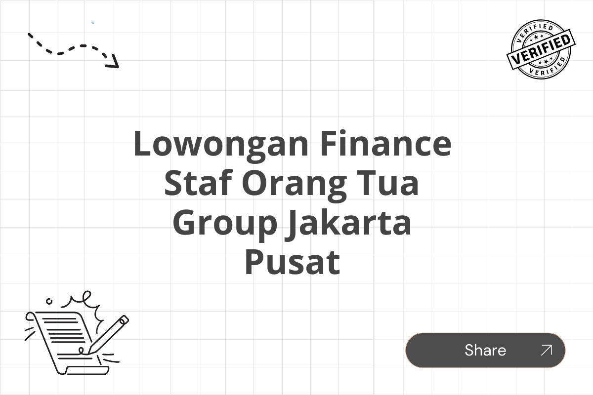 Lowongan Finance Staf Orang Tua Group Jakarta Pusat