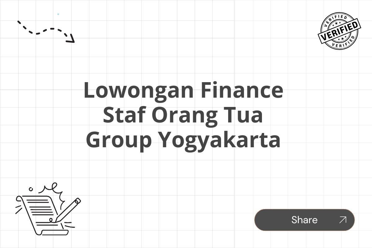 Lowongan Finance Staf Orang Tua Group Yogyakarta