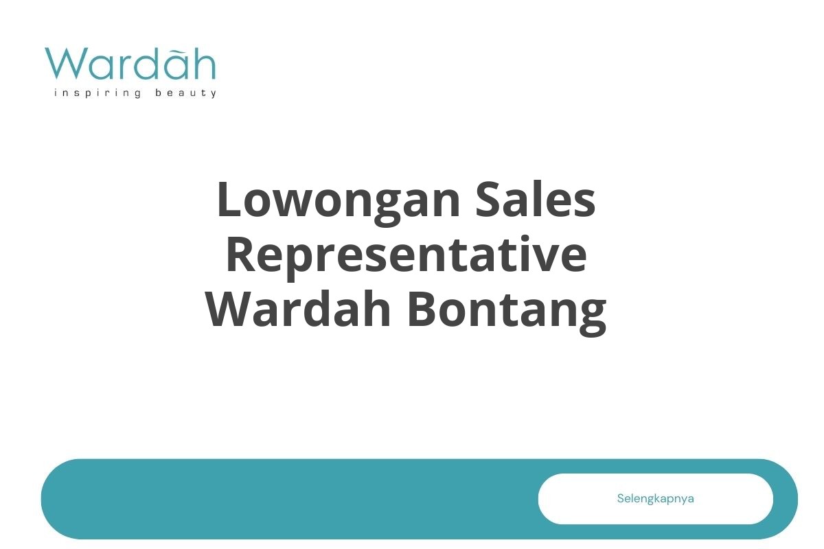 Lowongan Sales Representative Wardah Bontang