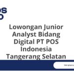 Lowongan Junior Analyst Bidang Digital PT POS Indonesia Tangerang Selatan