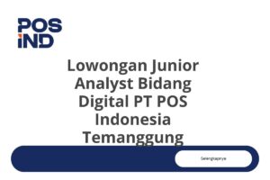 Lowongan Junior Analyst Bidang Digital PT POS Indonesia Temanggung