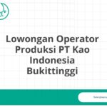 Lowongan Operator Produksi PT Kao Indonesia Bukittinggi