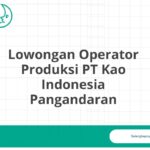 Lowongan Operator Produksi PT Kao Indonesia Pangandaran