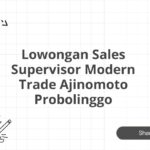 Lowongan Sales Supervisor Modern Trade Ajinomoto Probolinggo