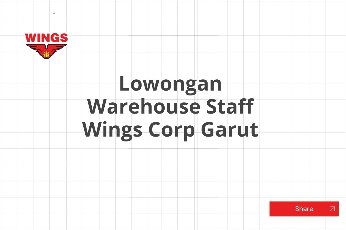 Lowongan Warehouse Staff Wings Corp Garut