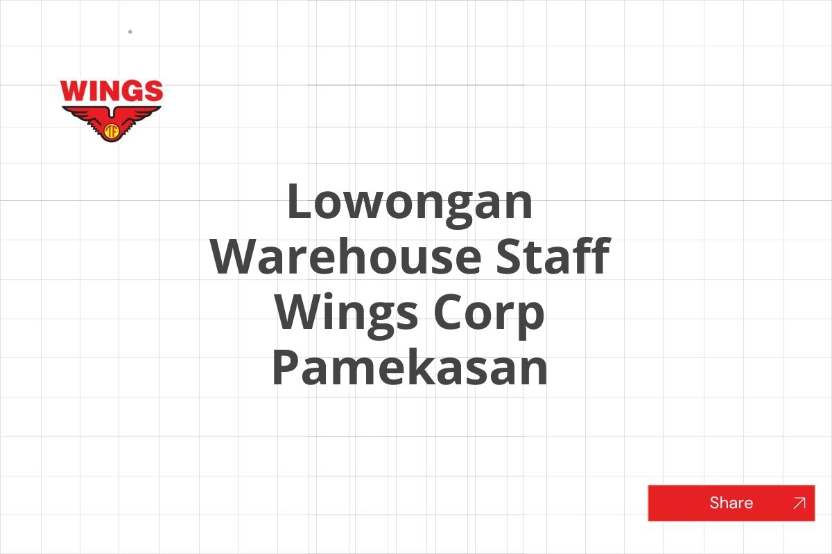 Lowongan Warehouse Staff Wings Corp Pamekasan